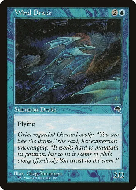 Wind Drake, Magic card TMP 105 — Tempest set