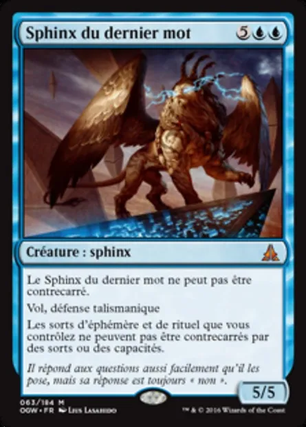 Sphinx du dernier mot, carte Magic OGW 63 — extension Le serment des Sentinelles
