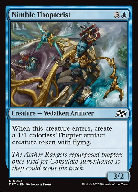 Nimble Thopterist, Magic card DFT 53 — Aetherdrift set