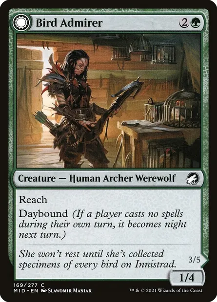 Bird Admirer // Wing Shredder, Magic card MID 169 — Innistrad: Midnight Hunt set