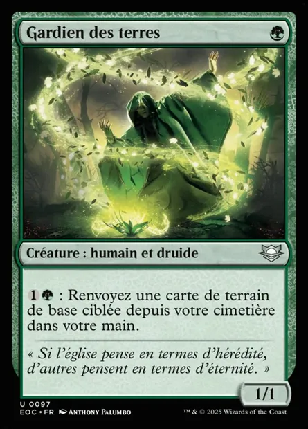 Gardien des terres, carte Magic EOC 97 — extension Edge of Eternities Commander
