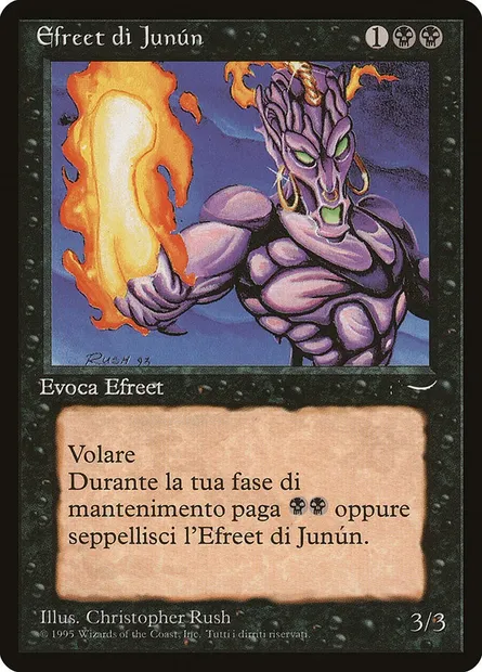 Éfrit djunúnide, carte Magic RIN 55 — extension Rinascimento