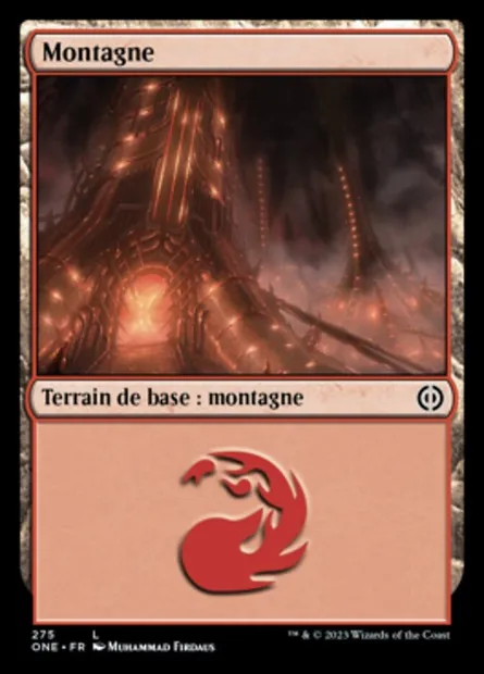 Montagne, carte Magic ONE 275 — extension Tous Phyrexians