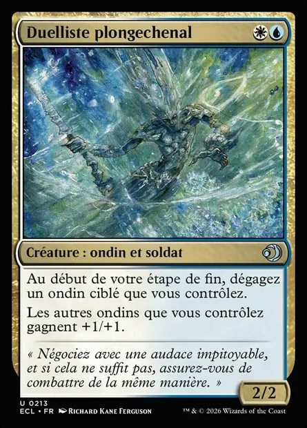 Duelliste plongechenal, carte Magic ECL 213 — extension Lorwyn Eclipsed