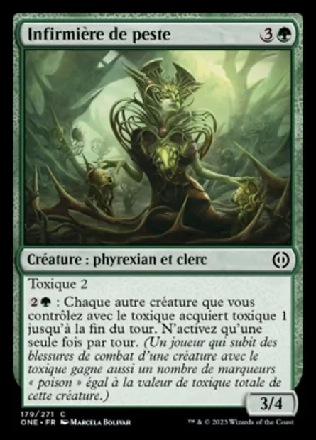 Infirmière de peste, carte Magic ONE 179 — extension Tous Phyrexians
