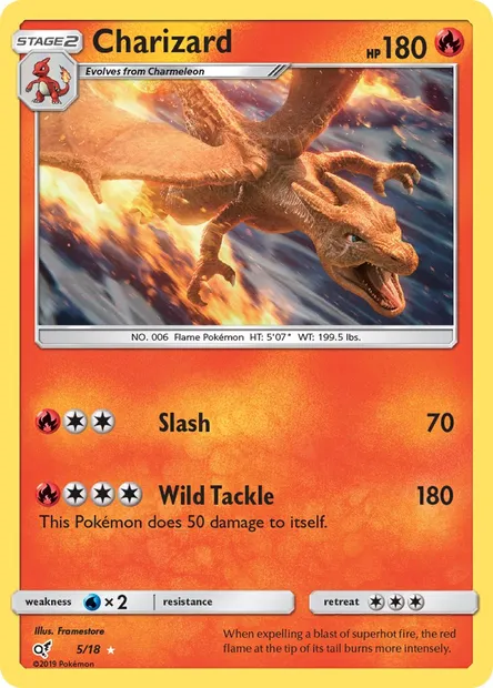 Charizard, Pokémon card DET 5 — Detective Pikachu set