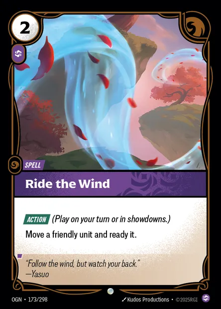Ride the Wind, Riftbound card OGN 173 — Origins set