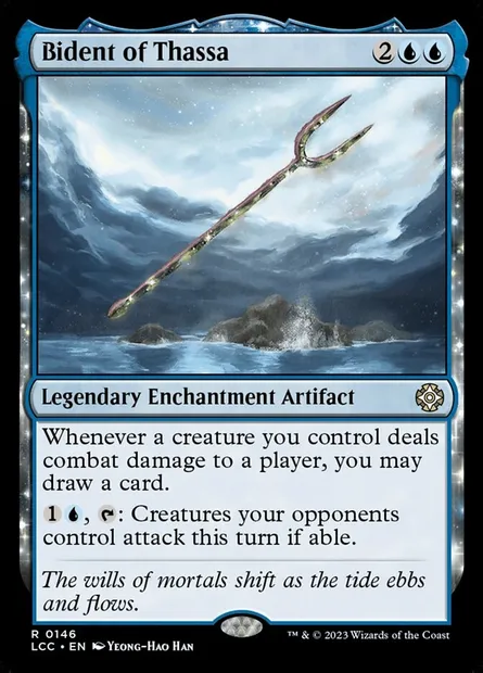 Bident of Thassa, Magic card LCC 146 — The Lost Caverns of Ixalan Commander set