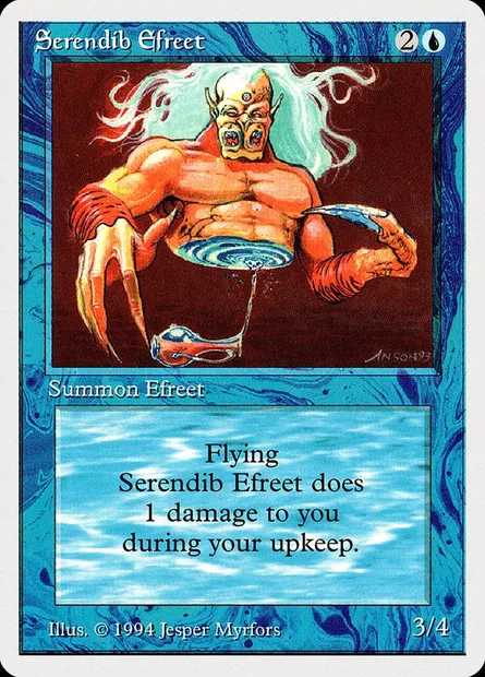 Efrit de Serendib, carte Magic SUM 79 — extension Summer Magic / Edgar