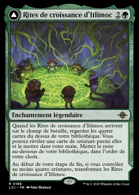 Growing Rites of Itlimoc // Itlimoc, Cradle of the Sun, carte Magic LCI 188 — extension The Lost Caverns of Ixalan