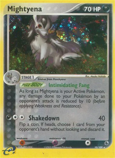 Mightyena, Pokémon card RS 10 — Ruby & Sapphire set