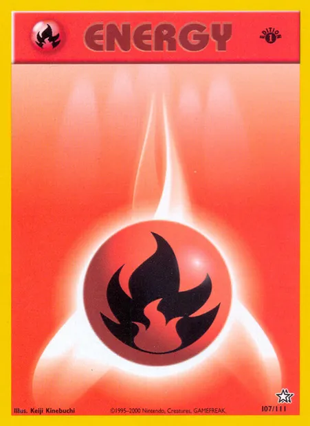 Fire Energy, Pokémon card NG 107 — Neo Genesis set