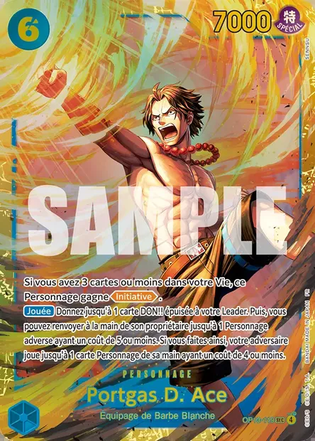 Portgas D. Ace, carte One Piece OP13-119 — extension SUCCESSEURS