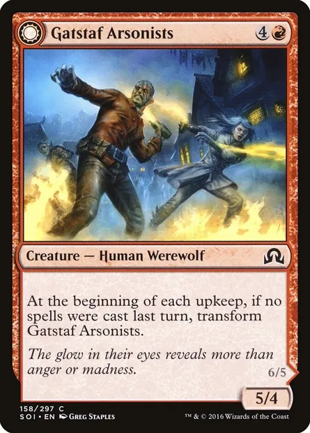 Gatstaf Arsonists // Gatstaf Ravagers, Magic card SOI 158 — Shadows over Innistrad set