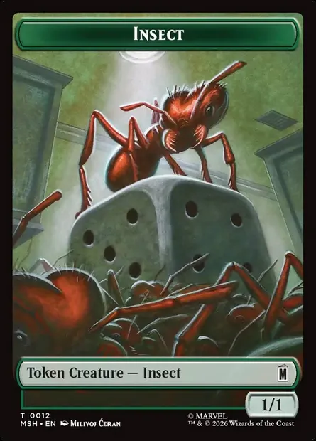 Insect, carte Magic TMSH 12 — extension Marvel Super Heroes Tokens