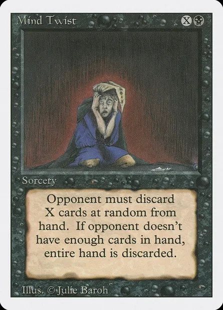 Mind Twist, Magic card 3ED 117 — Revised Edition set