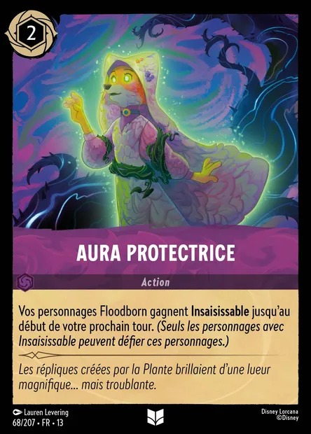 Aura protectrice, carte Disney Lorcana CH13-068 — extension Invasion Epineuse!