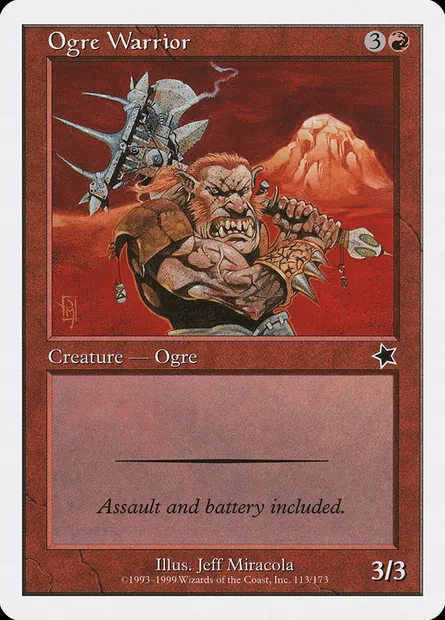Ogre Warrior, Magic card S99 113 — Starter 1999 set