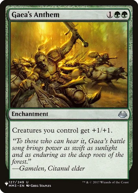 Gaea's Anthem, Magic card PLST MM3-127 — The List set