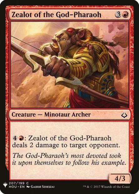 Zélateur du Dieu-Pharaon, carte Magic PLST HOU-207 — extension The List