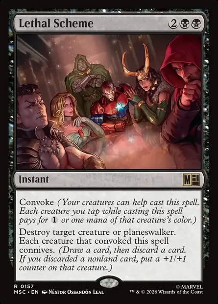 Lethal Scheme, Magic card MSC 157 — Marvel Super Heroes Commander set
