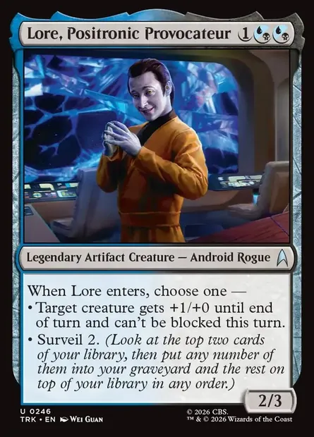 Lore, Positronic Provocateur, Magic card TRK 246 — Star Trek set