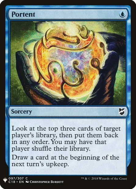Portent, Magic card PLST C18-97 — The List set