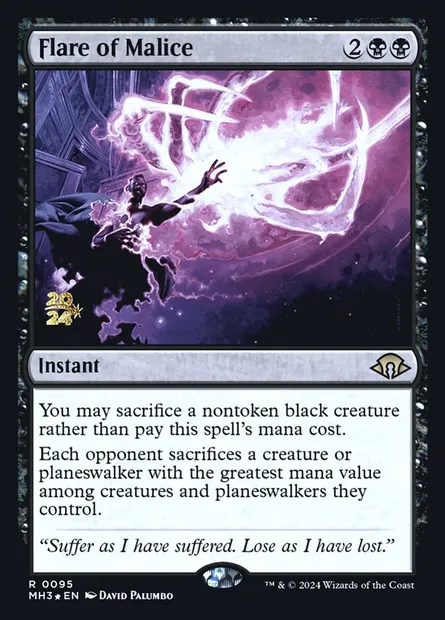 Flamboiement de malice, carte Magic PMH3 95s — extension Modern Horizons 3 Promos