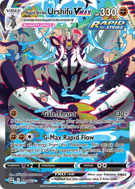Rapid Strike Urshifu VMAX, Pokémon card BST 170 — Battle Styles set