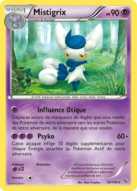 Mistigrix, carte Pokémon FLF 43 — extension Étincelles