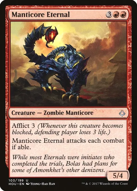 Manticore Eternal, Magic card HOU 103 — Hour of Devastation set