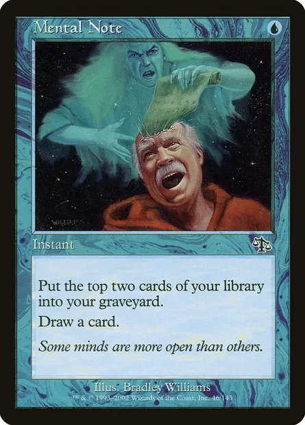 Mental Note, Magic card JUD 46 — Judgment set