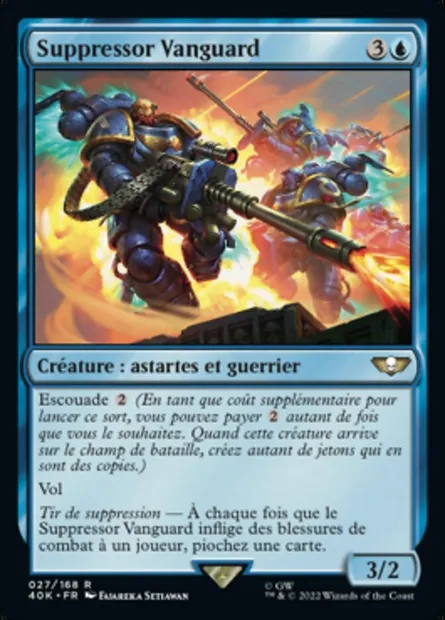 Suppressor Vanguard, carte Magic 40K 27 — extension Warhammer 40,000 Commander