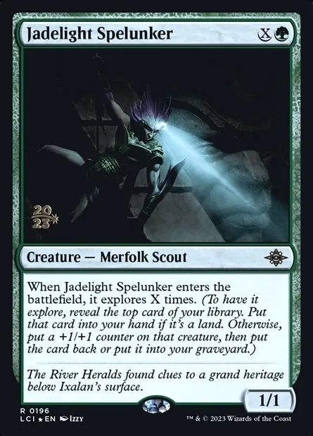 Spéléologue jadefeu, carte Magic PLCI 196s — extension The Lost Caverns of Ixalan Promos