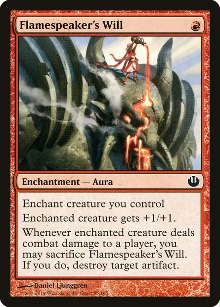 Flamespeaker's Will, Magic card JOU 95 — Journey into Nyx set