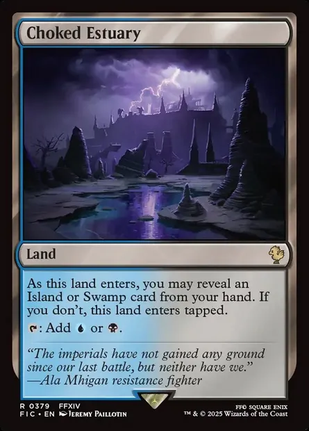 Choked Estuary, Magic card FIC 379 — Final Fantasy Commander set