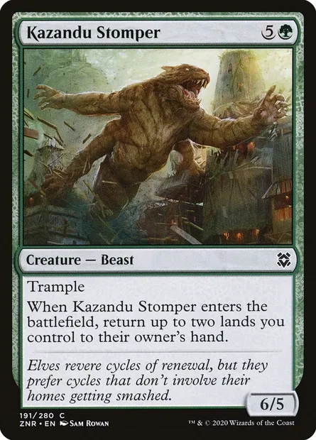 Kazandu Stomper, Magic card ZNR 191 — Zendikar Rising set