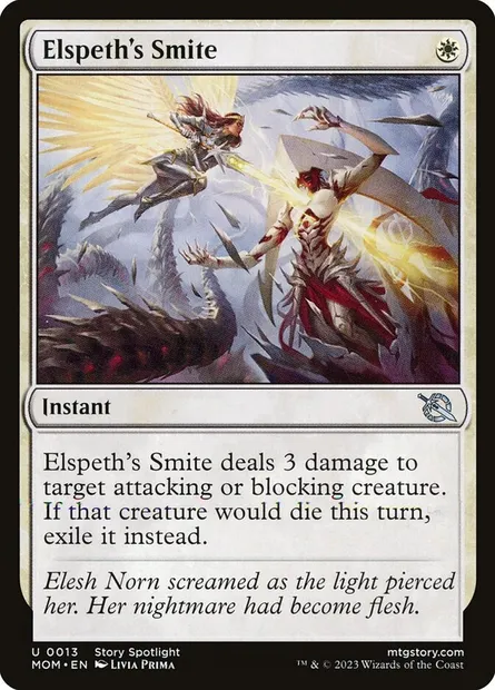 Elspeth's Smite, Magic card MOM 13 — March of the Machine set