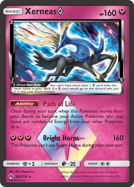 Xerneas ◇, Pokémon card LOT 144 — Lost Thunder set
