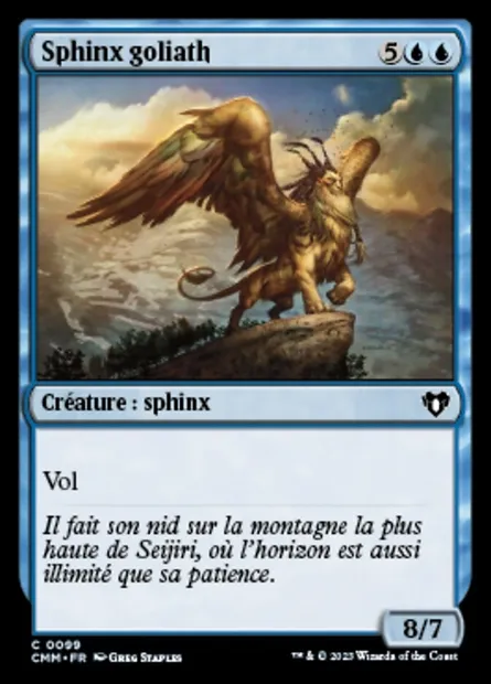 Sphinx goliath, carte Magic CMM 99 — extension Commander Masters