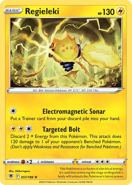 Regieleki, Pokémon card ASR 051 — Astral Radiance set