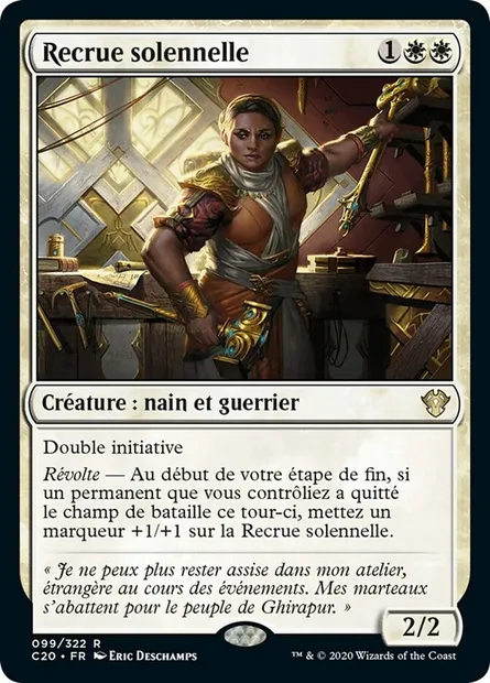 Recrue solennelle, carte Magic C20 99 — extension Commander 2020