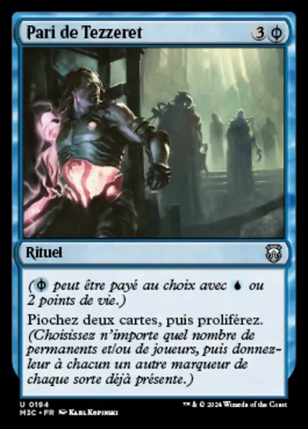 Pari de Tezzeret, carte Magic M3C 194 — extension Modern Horizons 3 Commander