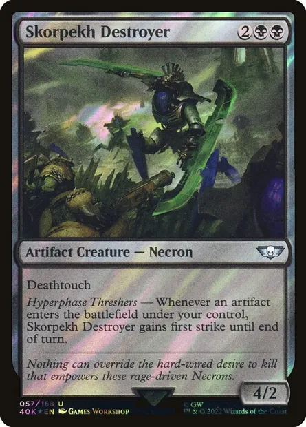 Skorpekh Destroyer, Magic card 40K 57★ — Warhammer 40,000 Commander set