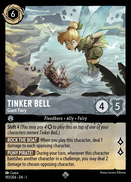 Tinker Bell - Giant Fairy, Disney Lorcana card CH1-193 — The First Chapter set
