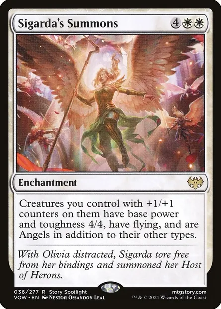 Sigarda's Summons, Magic card VOW 36 — Innistrad: Crimson Vow set