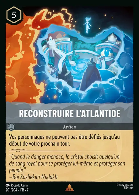 Reconstruire l'Atlantide, carte Disney Lorcana CH7-201 — extension L'île d'Archazia