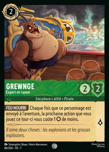 Grewnge - Expert en canon, carte Disney Lorcana CH7-086 — extension L'île d'Archazia