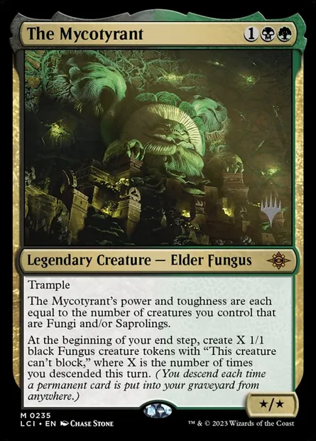 The Mycotyrant, Magic card PLCI 235p — The Lost Caverns of Ixalan Promos set