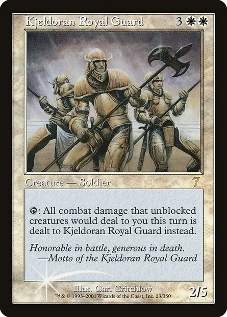 Garde royale du Kjeldor, carte Magic 7ED 23★ — extension Septième Edition